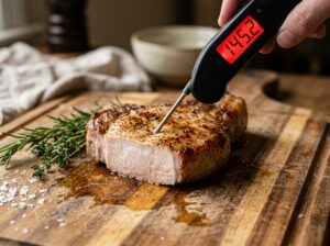 Internal Temperature of a Pork Chop